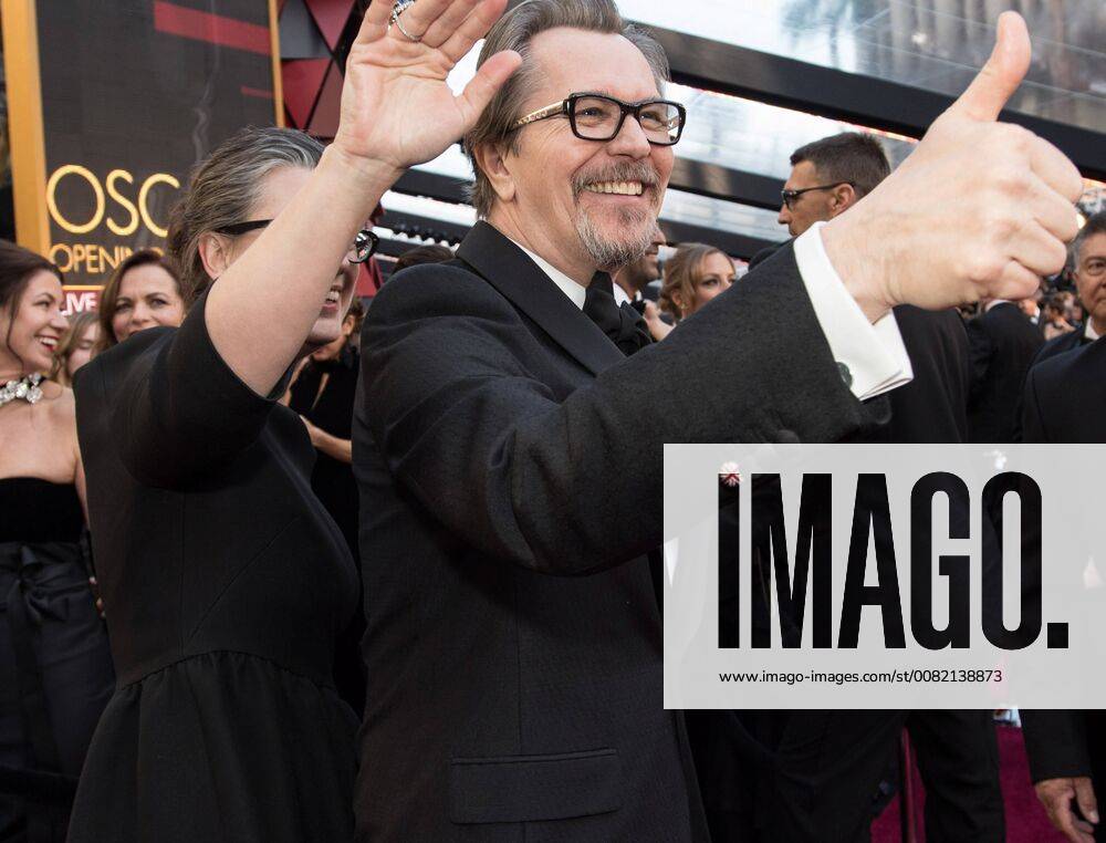 Oscar nominee Gary Oldman arrives on the red carpet of The 90th OscarsÂ® at the DolbyÂ® Theatre in Hollywood, CA on Sunday
