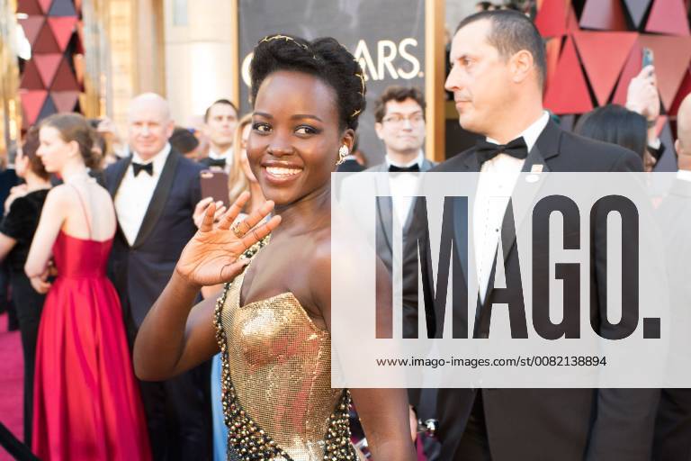 Lupita Nyong o arrives on the red carpet of The 90th Oscars® at the Dolby® Theatre in Hollywood, CA on Sunday