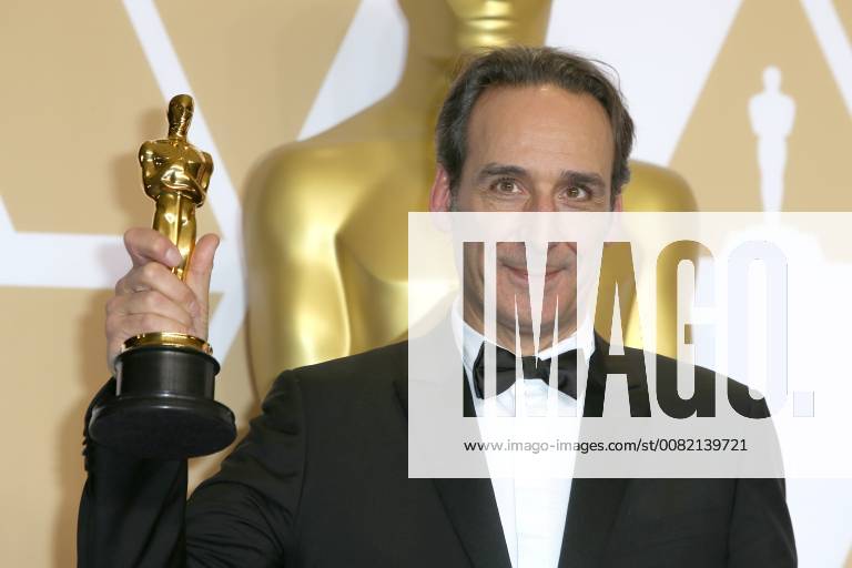 Alexandre Desplat wins the Oscar in Original Score for The Shape Of Water during the 90th Annual Academy Awards (Oscars) at Hollywood & Highland Centre in California. MARCH 4th 2018 MTXx18423