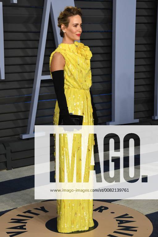 Los Angeles, CA, U.S. - 04 March 2018 - Los Angeles, California - Sarah Paulson. 2018 Vanity Fair Oscar Party following the 90th Academy Awards held at the Wallis Annenberg Center for the Performing Arts. Photo Credit: AdMedia Los Angeles U.S. - ZUMAa123 20180304_zaa_a123_460