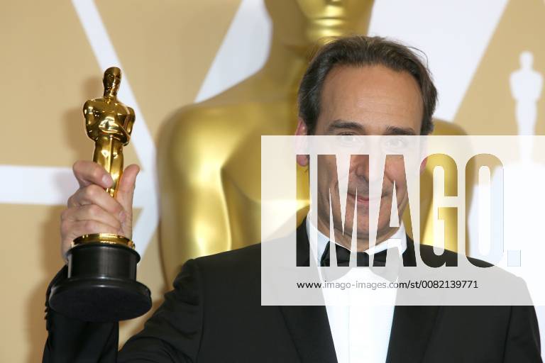 Alexandre Desplat wins the Oscar in Original Score for The Shape Of Water during the 90th Annual Academy Awards (Oscars) at Hollywood & Highland Centre in California. MARCH 4th 2018 MTXx18423
