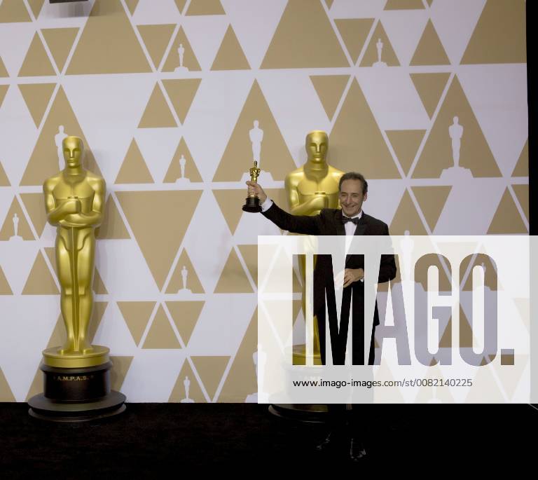 Composer Alexandre Desplat winner of the Best Original Music Score for Shape of Water poses in the press room during the 90th annual Academy Awards ceremony at the Dolby Theatre in Hollywood, California, on 4 March 2018. The Oscars are presented for outstanding individual or collective efforts in 24 categories in filmmaking. 90th annual Academy Awards ceremony !ACHTUNG: NUR REDAKTIONELLE NUTZUNG!