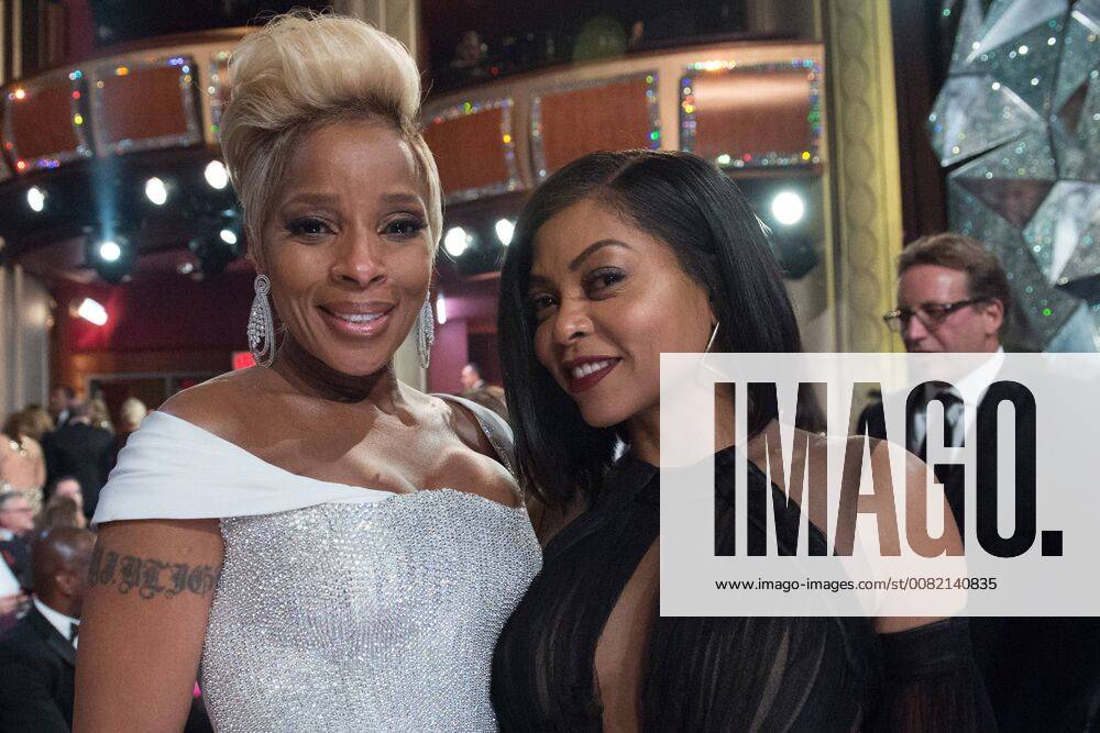 Oscar nominee Mary J Blige and Taraji P. Henson at the The 90th Oscars® at the Dolby® Theatre in Hollywood, CA on Sunday