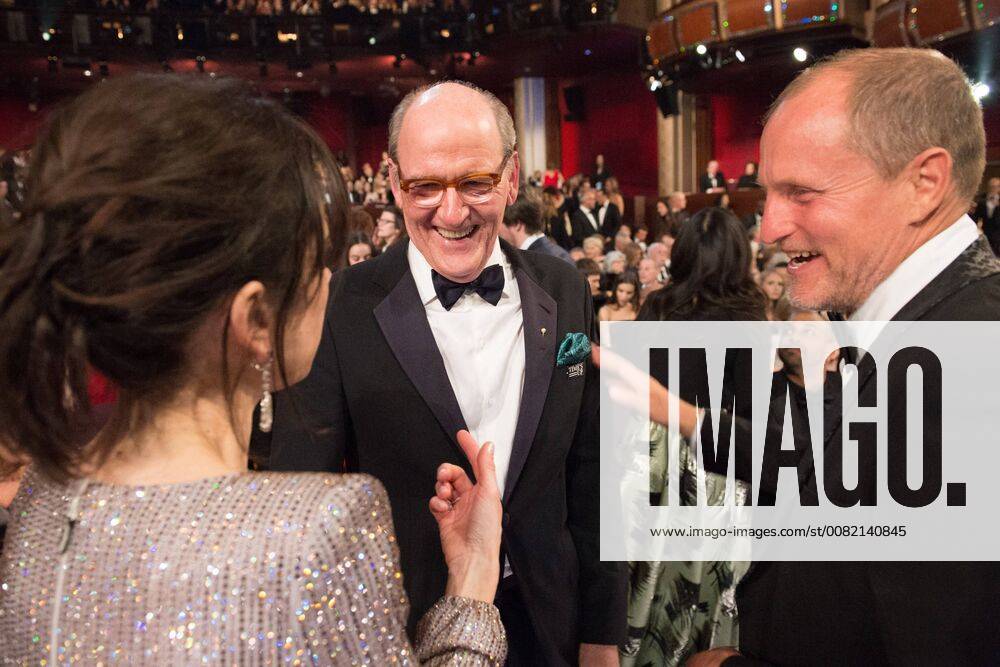Oscar nominees Sally Hawkins, Richard Jenkins and Woody Harrelson during The 90th Oscars® at the Dolby® Theatre in Hollywood, CA on Sunday