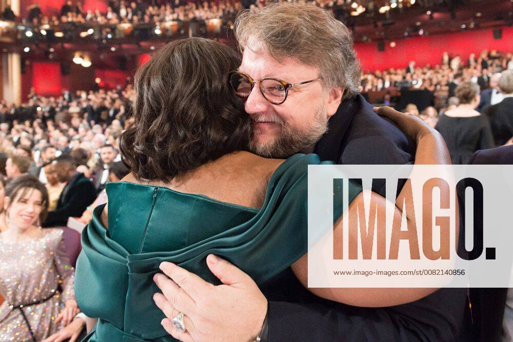 Oscar winners Octavia Spencer and Guillermo del Toro during The 90th Oscars® at the Dolby® Theatre in Hollywood, CA on Sunday