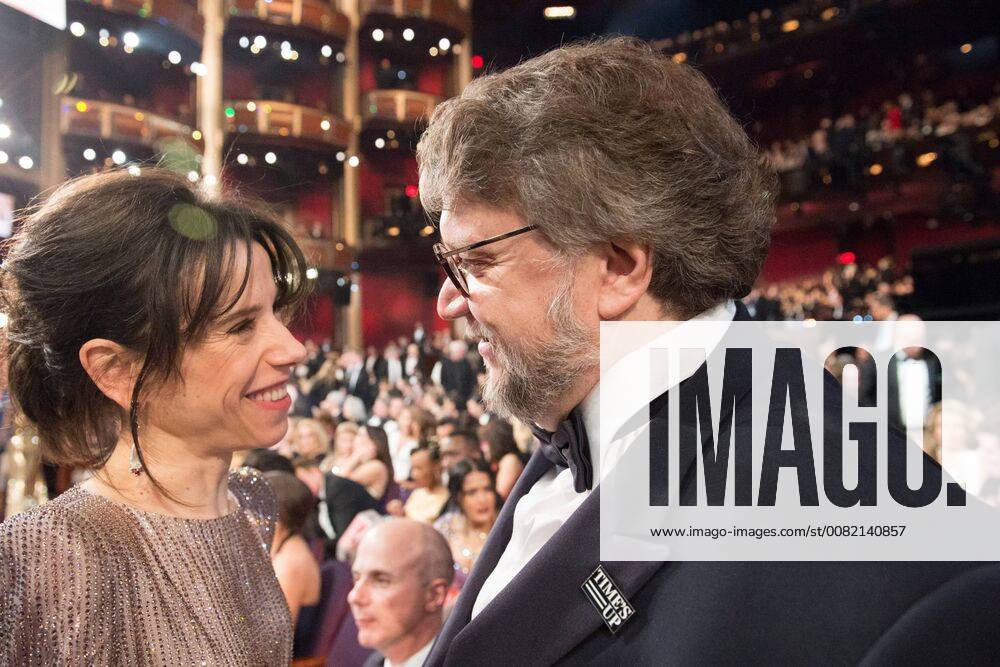Oscar nominee Sally Hawkins and Oscar winner Guillermo del Toro during The 90th OscarsÂ® at the DolbyÂ® Theatre in Hollywood, CA on Sunday