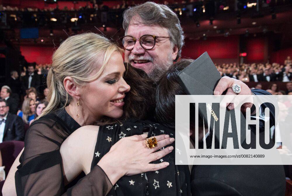 Guillermo del Toro and guests celebrate winning the Oscar for Best motion picture of the year for work on The Shape of Water during the live ABC Telecast of The 90th Oscars® at the Dolby® Theatre in Hollywood, CA on Sunday