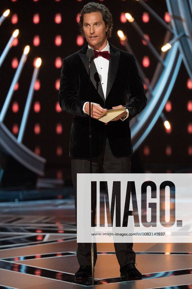 Matthew McConaughey presents the Oscar for Achievement in Film Editing during the live ABC Telecast of The 90th Oscars® at the Dolby® Theatre in Hollywood, CA on Sunday