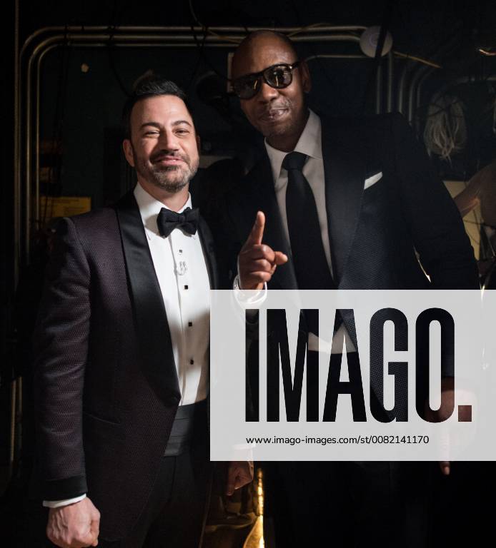 Jimmy Kimmel and Dave Chapelle pose backstage during the live ABC Telecast of The 90th OscarsÂ® at the DolbyÂ® Theatre in Hollywood, CA on Sunday