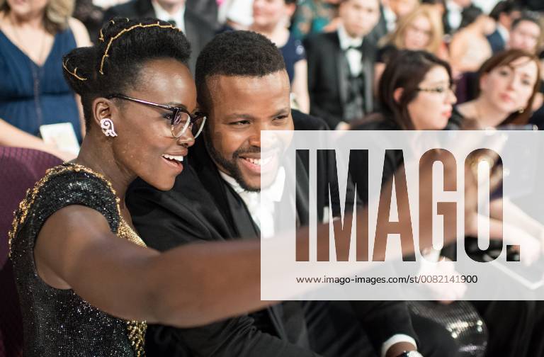 Lupita Nyong o and Winston Dukeat at the 90th Oscars® at the Dolby® Theatre in Hollywood, CA on Sunday