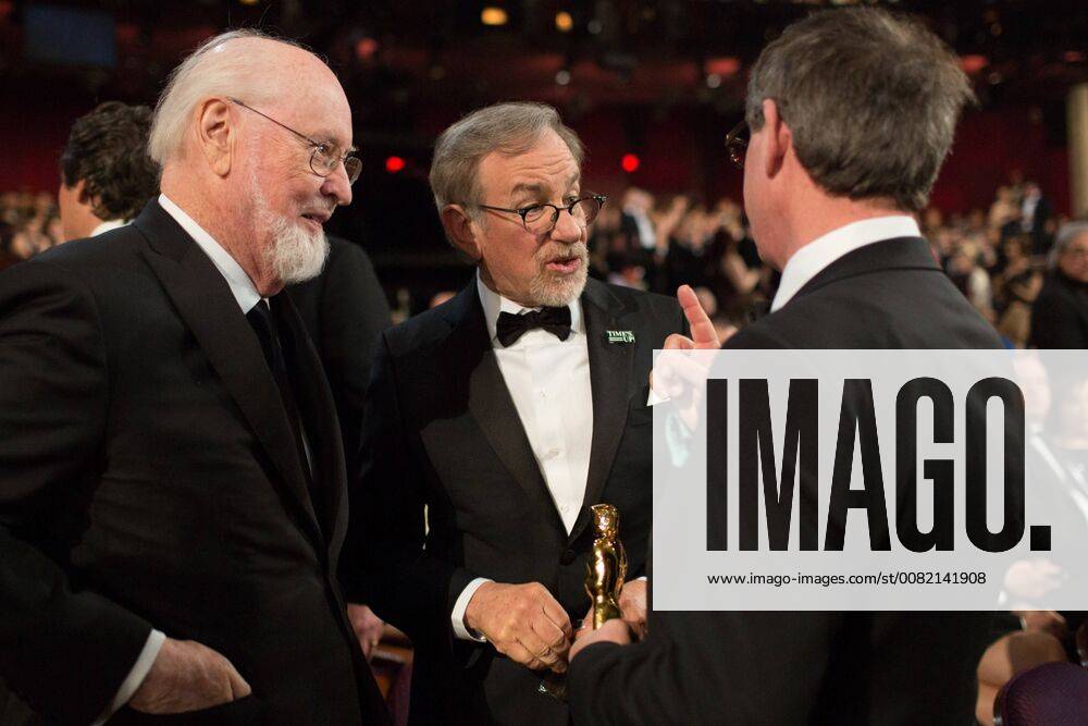 Oscar nominees John Williams and Steven Spielberg during the live ABC telecast of the 90th Oscars® at the Dolby® Theatre in Hollywood, CA on Sunday