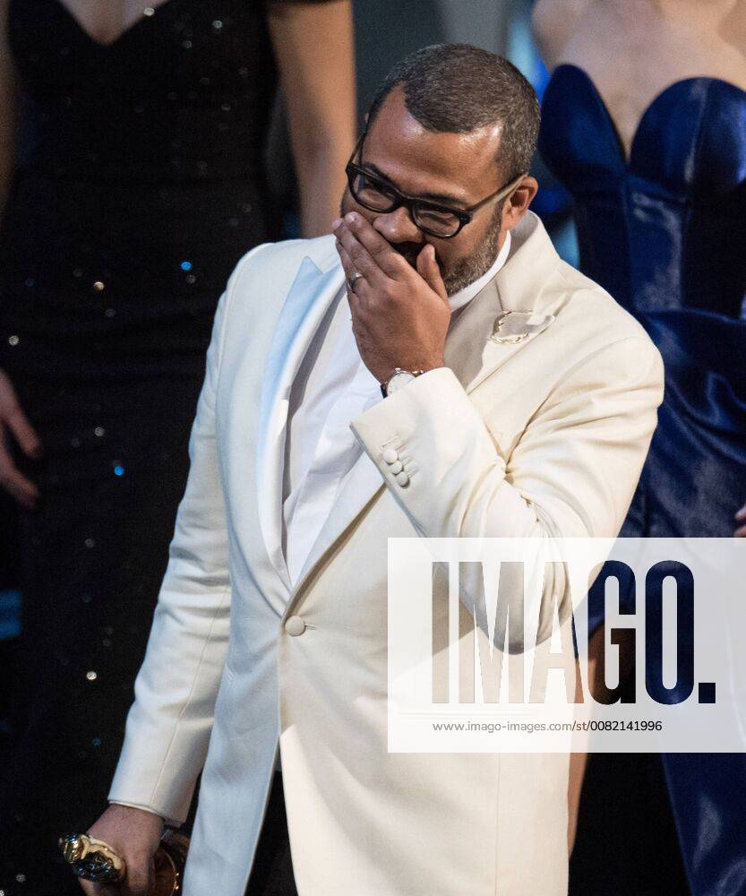 Jordan Peele accepts the Oscar for Best Original Screenplay for work on Get Out during the live ABC Telecast of The 90th OscarsÂ® at the DolbyÂ® Theatre in Hollywood, CA on Sunday