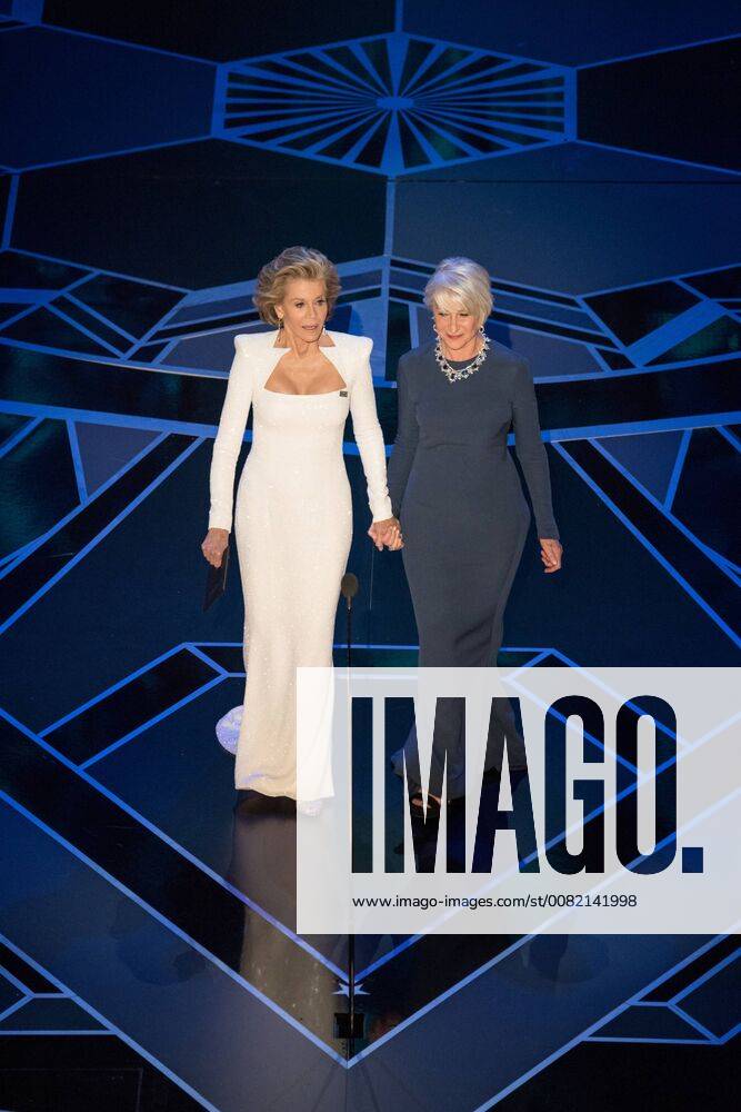 Jane Fonda and Helen Mirren present the Oscar for best actor in a leading role during the live ABC Telecast of The 90th Oscars® at the Dolby® Theatre in Hollywood, CA on Sunday