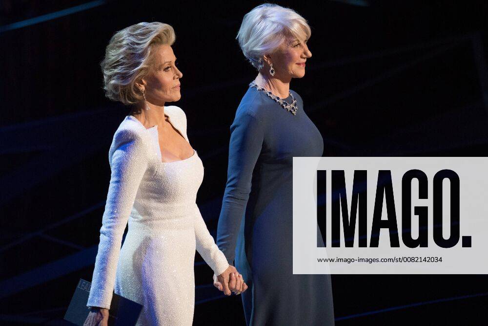 Jane Fonda and Helen Mirren present the Oscar for best actor in a leading role during the live ABC Telecast of the 90th Oscars® at the Dolby® Theatre in Hollywood, CA on Sunday