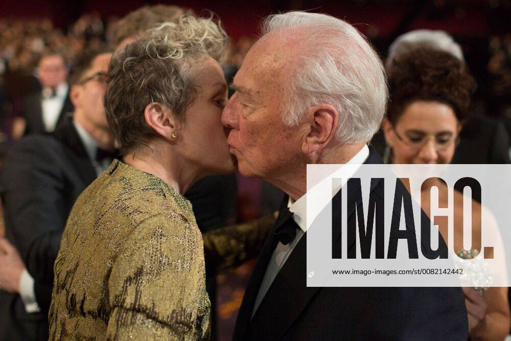 Oscar nominees Frances McDormand and Christopher Plummer greet each other during the live ABC telecast of the 90th Oscars® at the Dolby® Theatre in Hollywood, CA on Sunday