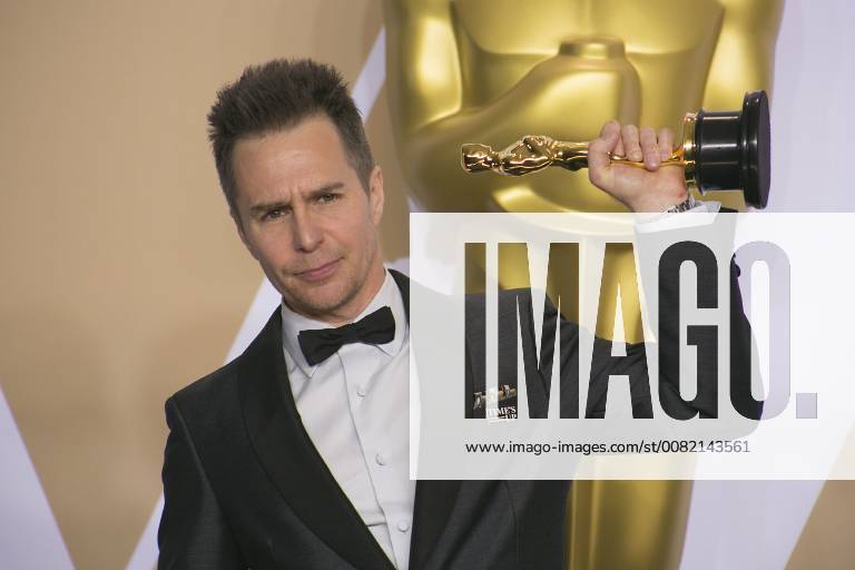 Hollywood, California, U.S - Actor Sam Rockwell, winner of the Best Actor in a Supporting Role award for Three Billboards Outside Ebbing, Missouri, poses in the press room during the 90th Annual Academy Awards held at the Loews Hollywood Hotel on Sunday March 4, 2018 in Hollywood, California. Hollywood U.S. - ZUMAp124 20180304_zaa_p124_222