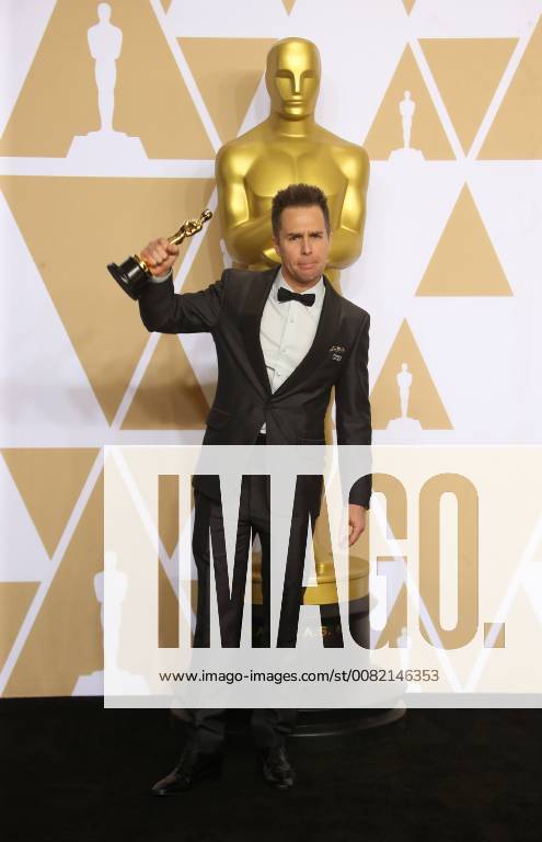 HOLLYWOOD, CA - MARCH 4: Sam Rockwell, in the press room at the 90th Academy Awards at the Dolby Theatre in Hollywood, California on March 4, 2018.