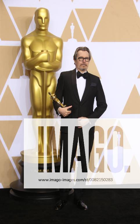 HOLLYWOOD, CA - MARCH 4: Gary Oldman, in the press room at the 90th Academy Awards at the Dolby Theatre in Hollywood, California on March 4, 2018.