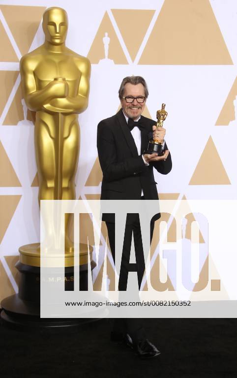 HOLLYWOOD, CA - MARCH 4: Gary Oldman, in the press room at the 90th Academy Awards at the Dolby Theatre in Hollywood, California on March 4, 2018.