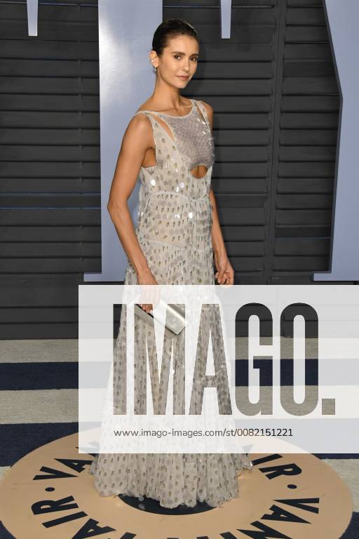 2018 Vanity Fair Oscar Party a Los Angeles. 04 March 2018 - Los Angeles, California - Nina Dobrev. 2018 Vanity Fair Oscar Party following the 90th Academy Awards held at the Wallis Annenberg Center for the Performing Arts. Photo Credit: Birdie Thompson AdMedia 224702 2018-03-04 CA Los Angeles Etats-Unis