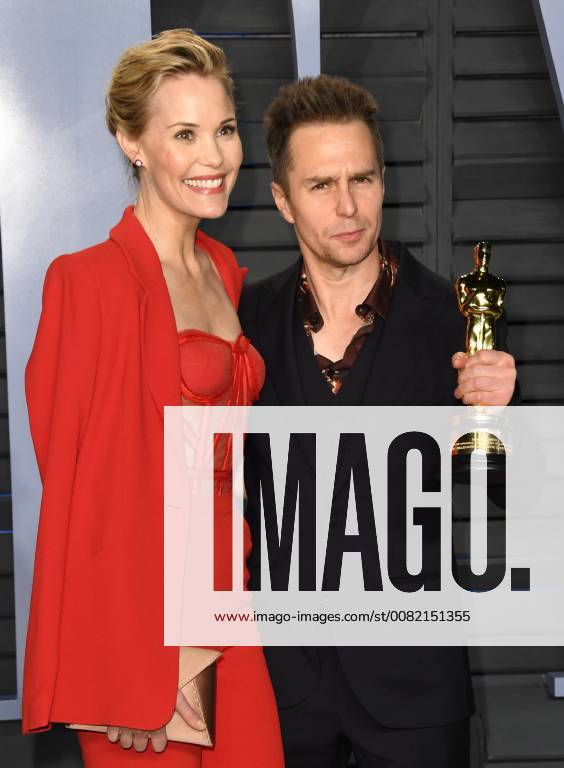 2018 Vanity Fair Oscar Party a Los Angeles. 04 March 2018 - Los Angeles, California - Leslie Bibb, Sam Rockwell. 2018 Vanity Fair Oscar Party following the 90th Academy Awards held at the Wallis Annenberg Center for the Performing Arts. Photo Credit: Birdie Thompson AdMedia 224702 2018-03-04 CA Los Angeles Etats-Unis