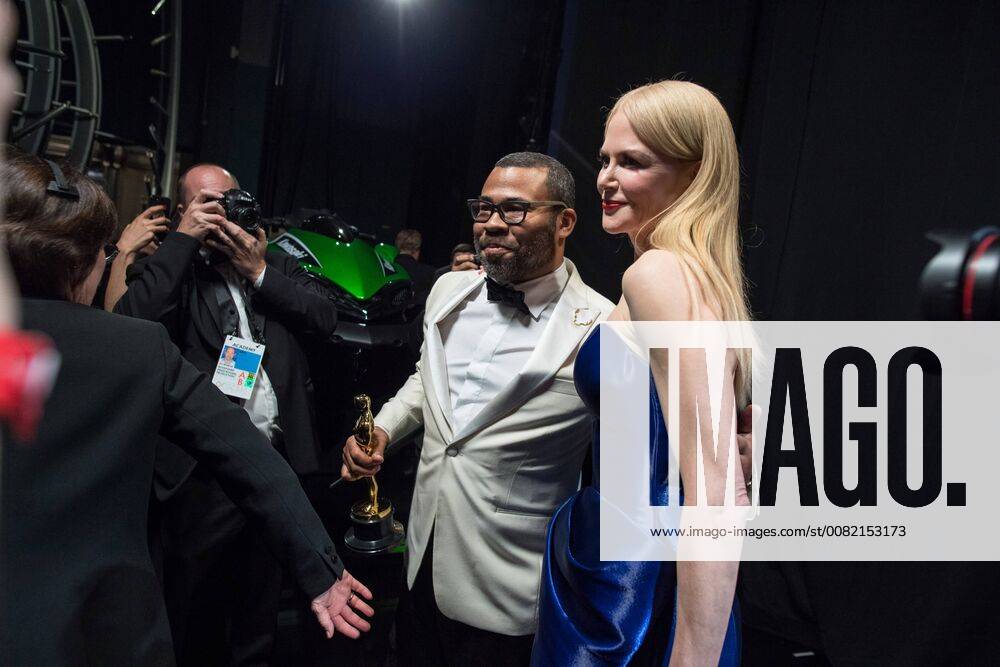Nicole Kidman poses backstage after presenting the Oscar for Best Original Screenplay to Jordan Peele for work on Get Out during the live ABC Telecast of The 90th Oscars® at the Dolby® Theatre in Hollywood, CA on Sunday