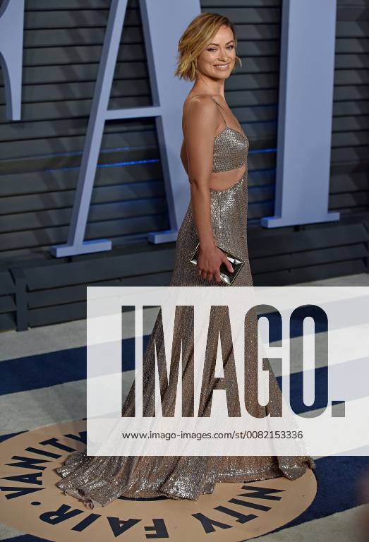 Olivia Wilde arrives for the Vanity Fair Oscar Party at the Wallis Annenberg Center for the Performing Arts in Beverly Hills, California on March 4, 2018. LAP201803043058 CHRISTINExCHEW