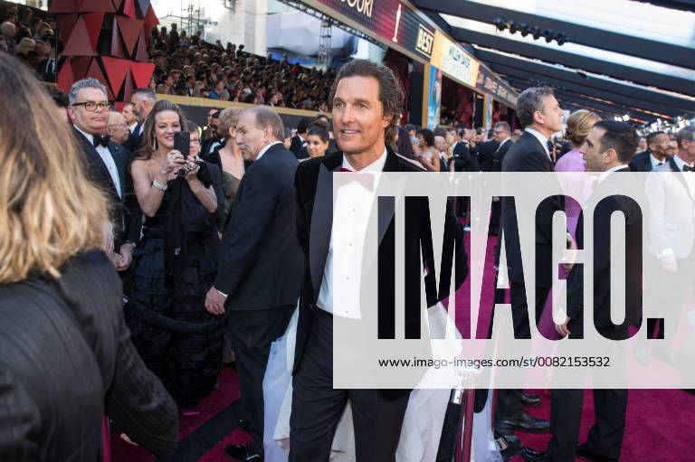 Matthew McConaughey arrives on the red carpet of The 90th Oscars® at the Dolby® Theatre in Hollywood, CA on Sunday