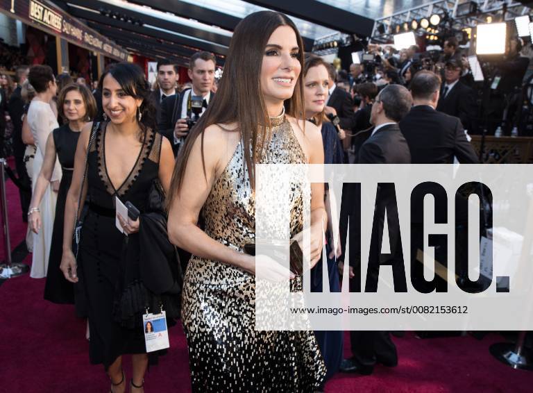 Sandra Bullock arrives on the red carpet of The 90th OscarsÂ® at the DolbyÂ® Theatre in Hollywood, CA on Sunday