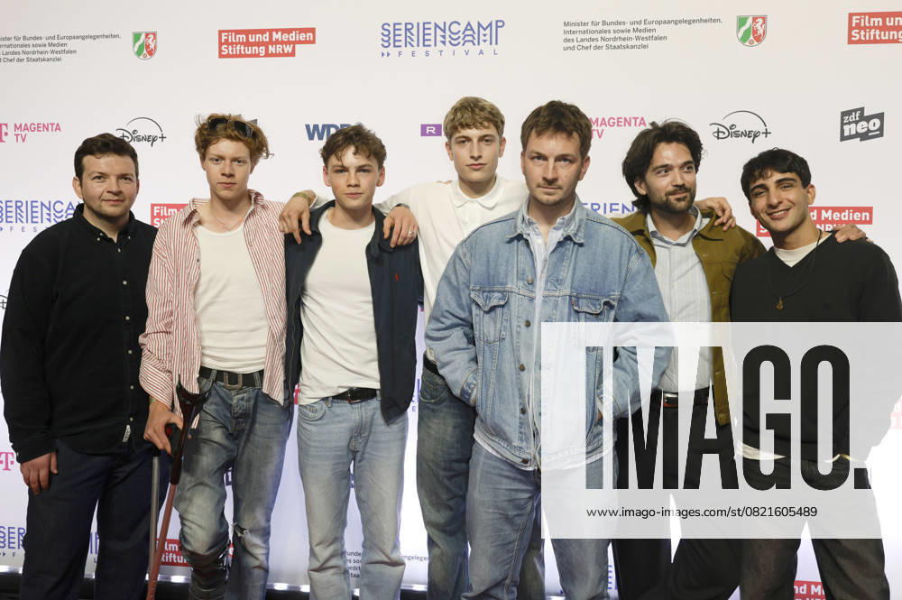 Arkadij Khaet, Arsseni Bultmann, Nico Marischka, Jonathan Kriener, Johannes Kienast, Mickey Paatzsch and Loran Alhasan at the premiere of the ZDFneo series Chabos at the 11 Series Camp Festival 2025 at the Cinenova cinema in Cologne, 05 06 2025 Foto:xR.xSchmiegeltx xFuturexImagex chabos_5647