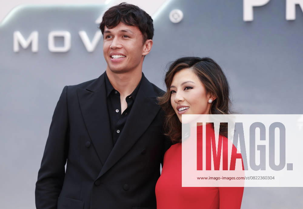 Alexander Albon and Muni Lily He arrive on the red carpet for the Apple Original Films & Warner Bros. Pictures F1 World Premiere in Times Square on Monday, June 16, 2025 in New York City. NYP20250616141 JOHNxANGELILLO