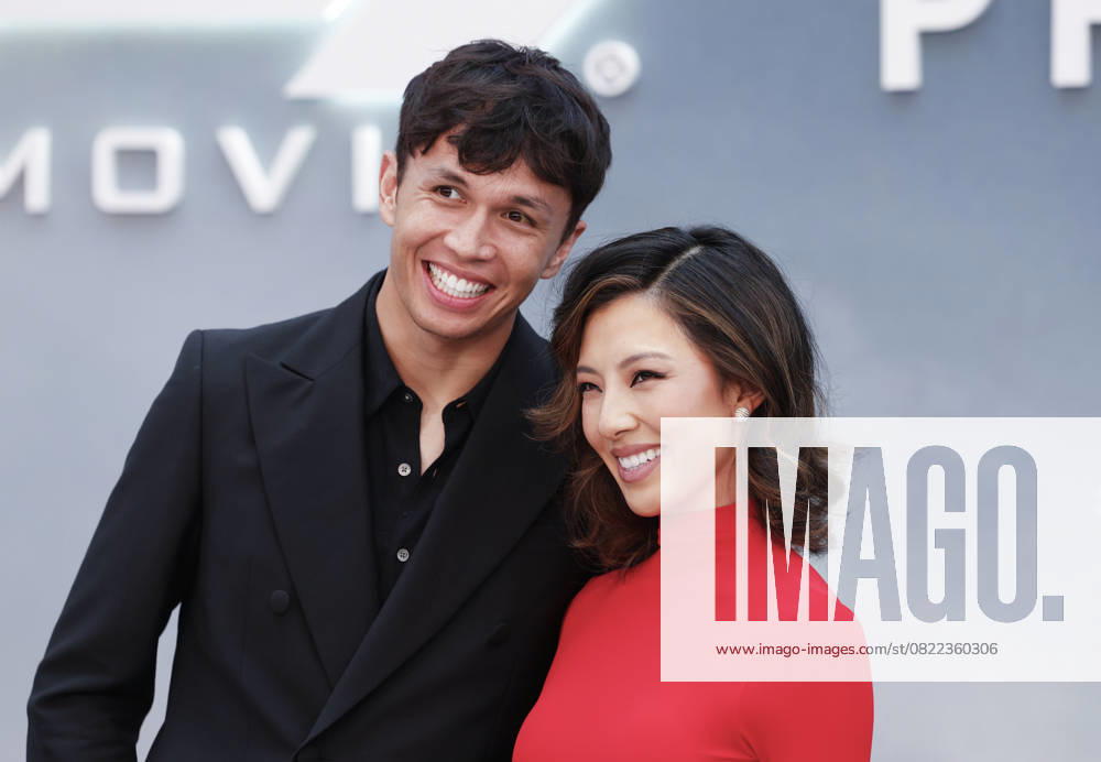 Alexander Albon and Muni Lily He arrive on the red carpet for the Apple Original Films & Warner Bros. Pictures F1 World Premiere in Times Square on Monday, June 16, 2025 in New York City. NYP20250616142 JOHNxANGELILLO