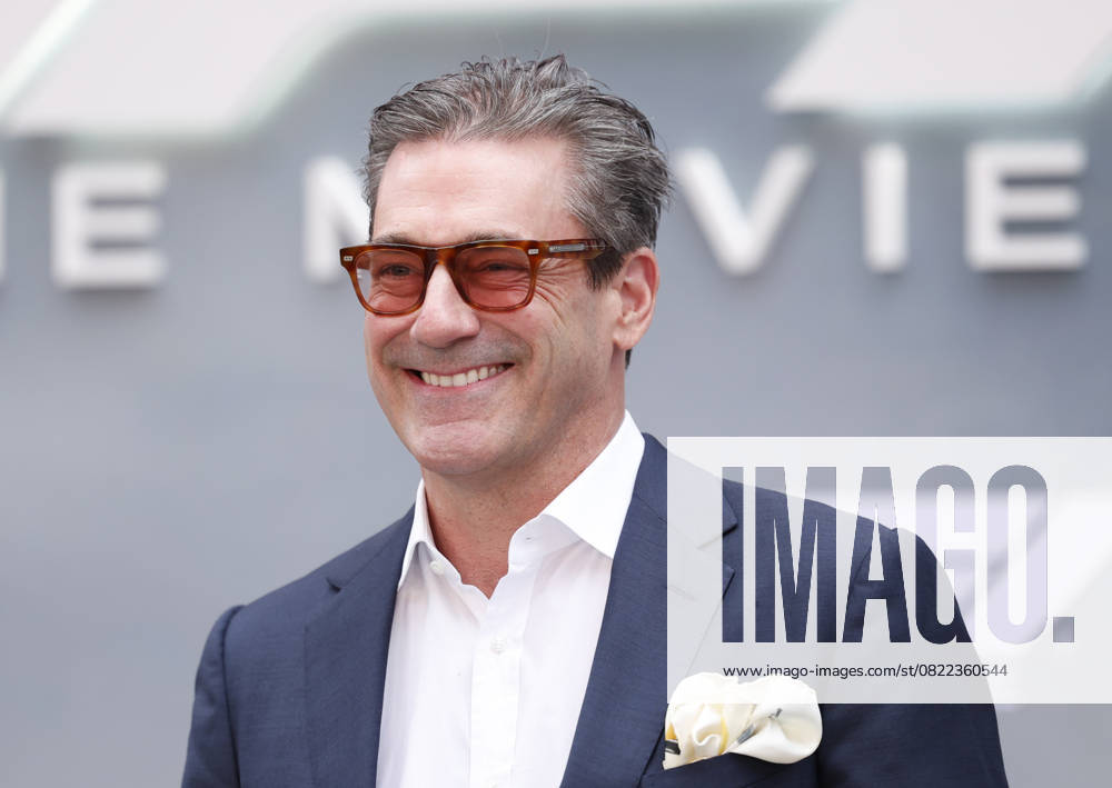Jon Hamm arrives on the red carpet for the Apple Original Films & Warner Bros. Pictures F1 World Premiere in Times Square on Monday, June 16, 2025 in New York City. NYP20250616124 JOHNxANGELILLO