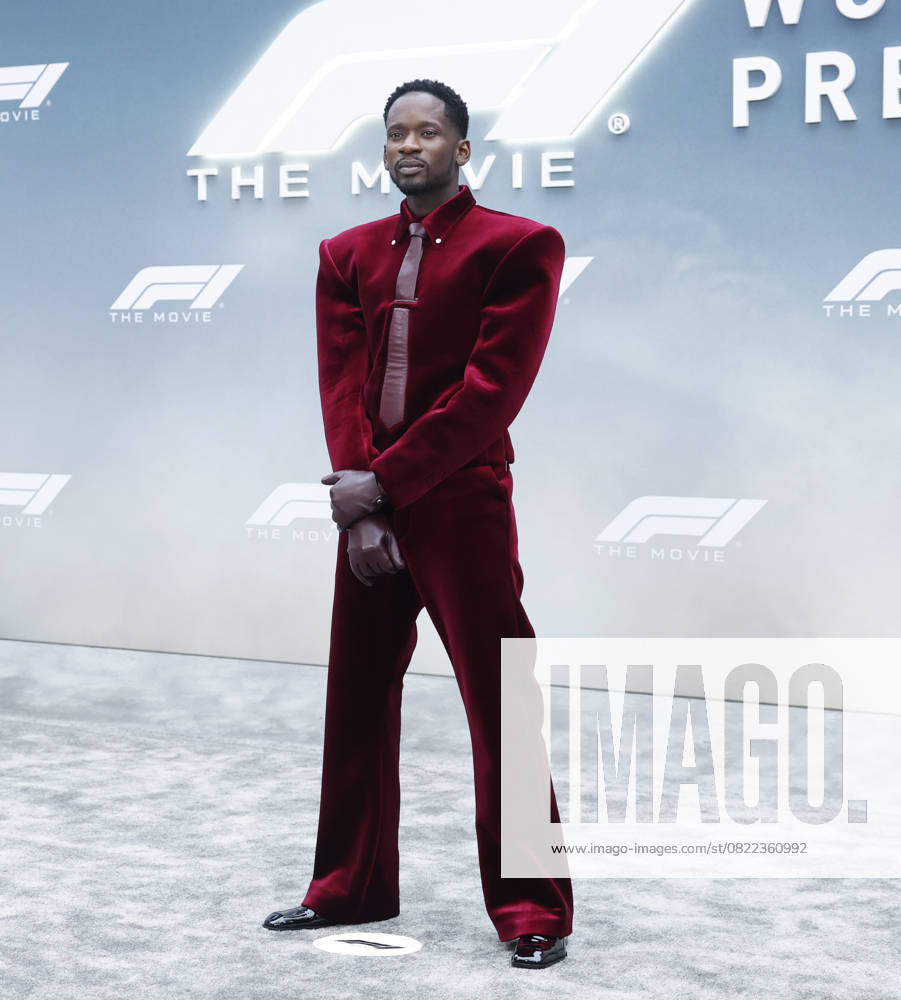 Oluwatosin Oluwole Ajibade arrives on the red carpet for the Apple Original Films & Warner Bros. Pictures F1 World Premiere in Times Square on Monday, June 16, 2025 in New York City. NYP20250616134 JOHNxANGELILLO