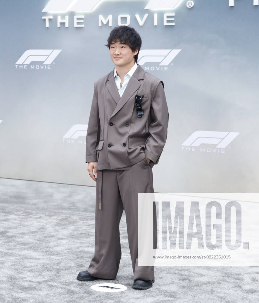 Yuki Tsunoda arrives on the red carpet for the Apple Original Films & Warner Bros. Pictures F1 World Premiere in Times Square on Monday, June 16, 2025 in New York City. NYP20250616133 JOHNxANGELILLO