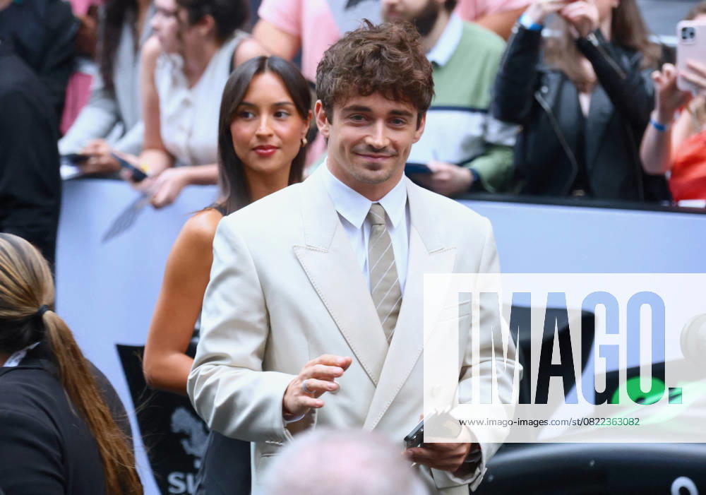 F1 World Premiere - Arrival - Charles Leclerc F1 Ferrari driver Charles Leclerc with his girlfriend Alexandra Saint Mleux arrive at the F1 movie world premiere in Times Square, New York on June 16, 2025. Photo by Charles Guerin ABACAPRESS.COM New York City NY United States