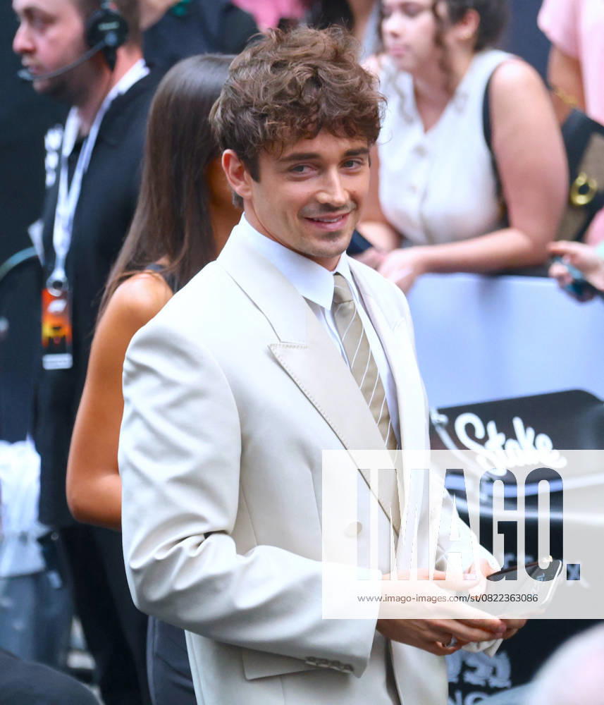 F1 World Premiere - Arrival - Charles Leclerc F1 Ferrari driver Charles Leclerc with his girlfriend Alexandra Saint Mleux arrive at the F1 movie world premiere in Times Square, New York on June 16, 2025. Photo by Charles Guerin ABACAPRESS.COM New York City NY United States
