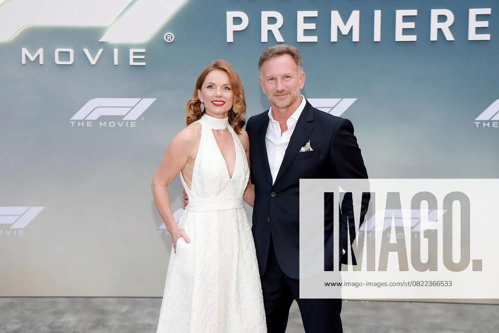 Red carpet arrivals for the World Premiere of Apple Original Films F1 The Movie in Times Square. F1 The Movie will be released in theatre s and in IMAX in partnership with Warner Bros. Pictures on June 27, 2025 Featuring: Geri Halliwell and Christian Horner Where: New York, New York, United States When: 16 Jun 2025 Credit: Marion Curtis StarPix for Apple Original Films INSTARimages . NOT FOR USE BY NEWSPAPERS BASED IN THE UK.