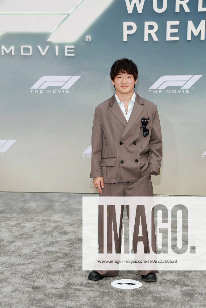 Red carpet arrivals for the World Premiere of Apple Original Films F1 The Movie in Times Square. F1 The Movie will be released in theatre s and in IMAX in partnership with Warner Bros. Pictures on June 27, 2025 Featuring: Yuki Tsunoda Where: New York, New York, United States When: 16 Jun 2025 Credit: Marion Curtis StarPix for Apple Original Films INSTARimages . NOT FOR USE BY NEWSPAPERS BASED IN THE UK.