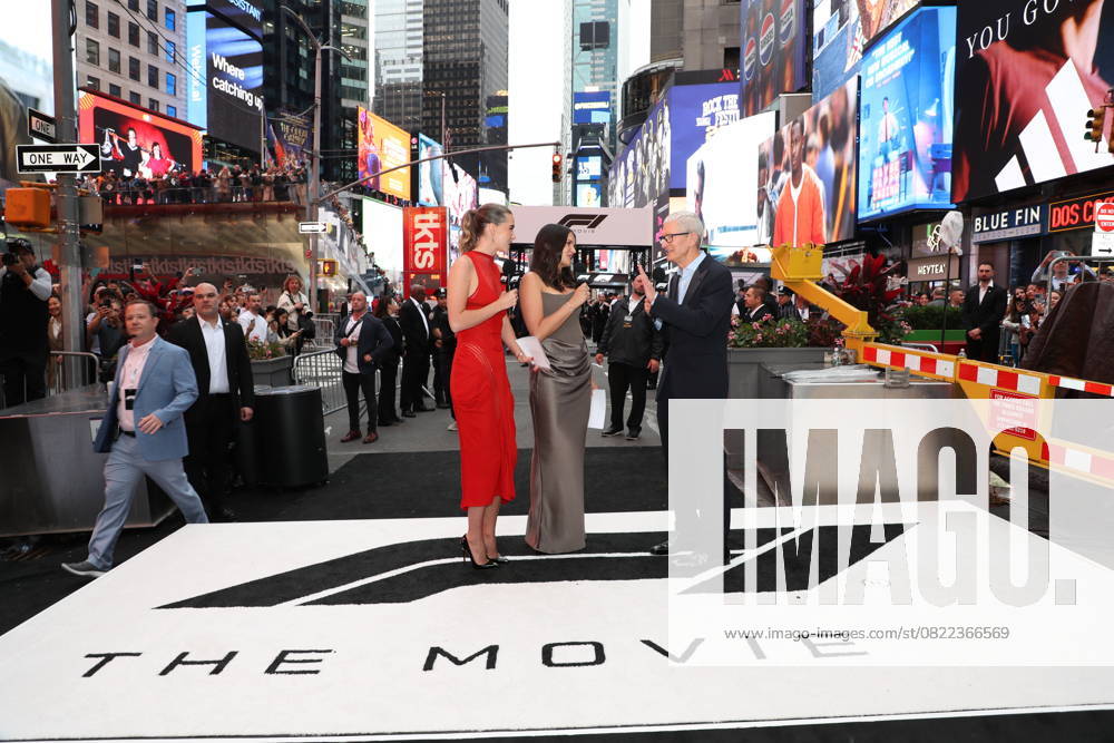 Red carpet arrivals for the World Premiere of Apple Original Films F1 The Movie in Times Square. F1 The Movie will be released in theatre s and in IMAX in partnership with Warner Bros. Pictures on June 27, 2025 Featuring: Madeleine White, Laura Winter and Tim Cook Where: New York, New York, United States When: 16 Jun 2025 Credit: Marion Curtis StarPix for Apple Original Films INSTARimages . NOT FOR USE BY NEWSPAPERS BASED IN THE UK.