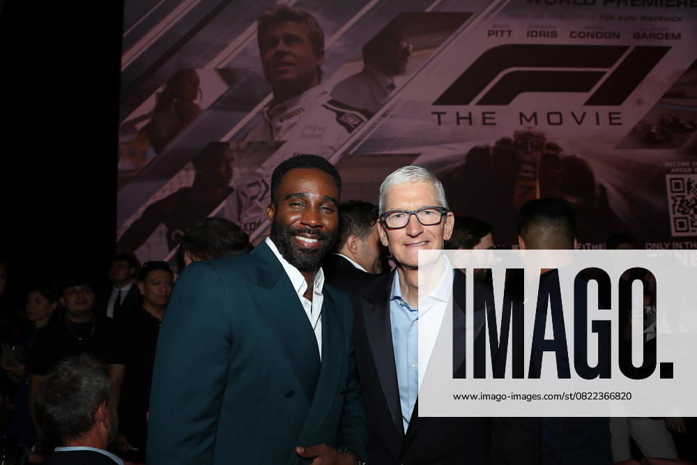 World premiere of Apple Original Films F1 The Movie at Cipriani 42nd Street. F1 The Movie will be released in theatre s and in IMAX in partnership Warner Bros. Pictures on June 27, 2025 Featuring: Tramell Tillman and Tim Cook Where: New York, New York, United States When: 16 Jun 2025 Credit: Marion Curtis StarPix for Apple Original Films INSTARimages . NOT FOR USE BY NEWSPAPERS BASED IN THE UK.