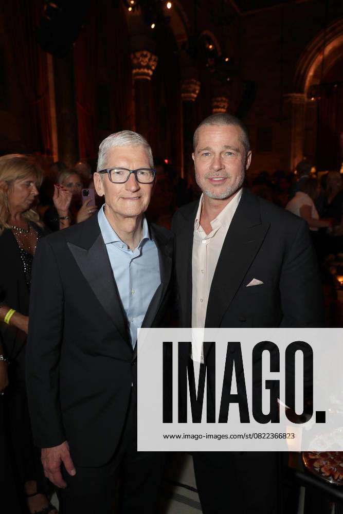 World premiere of Apple Original Films F1 The Movie at Cipriani 42nd Street. F1 The Movie will be released in theatre s and in IMAX in partnership Warner Bros. Pictures on June 27, 2025 Featuring: Tim Cook and Brad Pitt Where: New York, New York, United States When: 16 Jun 2025 Credit: Marion Curtis StarPix for Apple Original Films INSTARimages . NOT FOR USE BY NEWSPAPERS BASED IN THE UK.