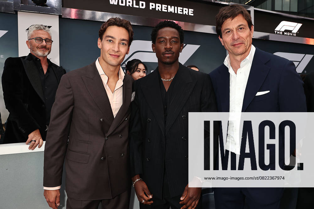 Red carpet arrivals for the World Premiere of Apple Original Films F1 The Movie in Times Square. F1 The Movie will be released in theatre s and in IMAX in partnership with Warner Bros. Pictures on June 27, 2025 Featuring: George Russell, Damson Idris and Toto Wolff Where: New York, New York, United States When: 16 Jun 2025 Credit: Dave Allocca Starpix INSTARimages . NOT FOR USE BY NEWSPAPERS BASED IN THE UK.