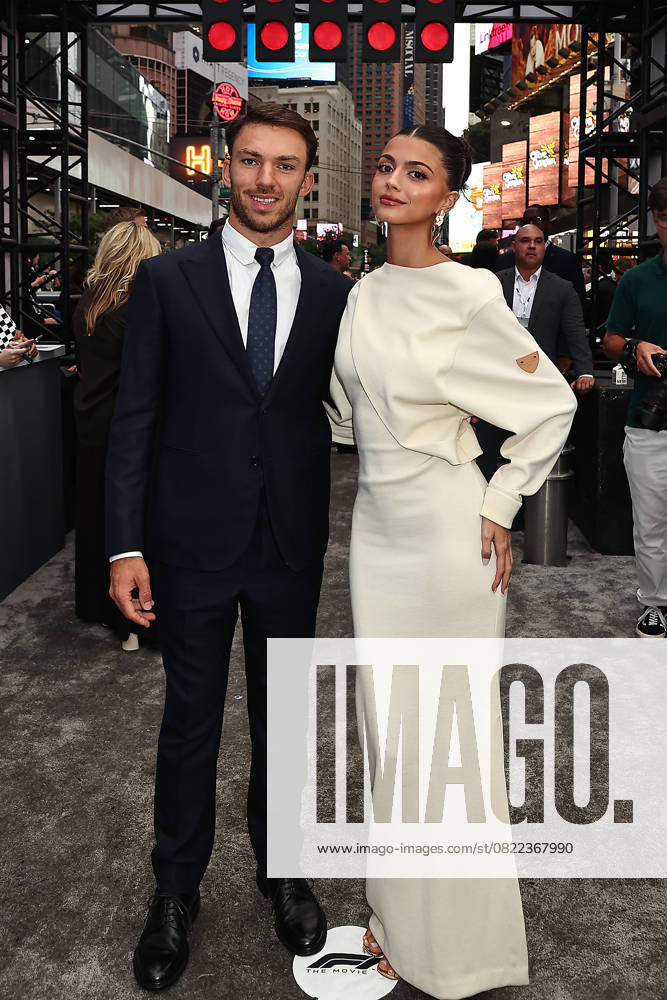 Red carpet arrivals for the World Premiere of Apple Original Films F1 The Movie in Times Square. F1 The Movie will be released in theatre s and in IMAX in partnership with Warner Bros. Pictures on June 27, 2025 Featuring: Pierre Gasly and Fransisca Cerqueira Gomes Where: New York, New York, United States When: 16 Jun 2025 Credit: Dave Allocca Starpix INSTARimages . NOT FOR USE BY NEWSPAPERS BASED IN THE UK.