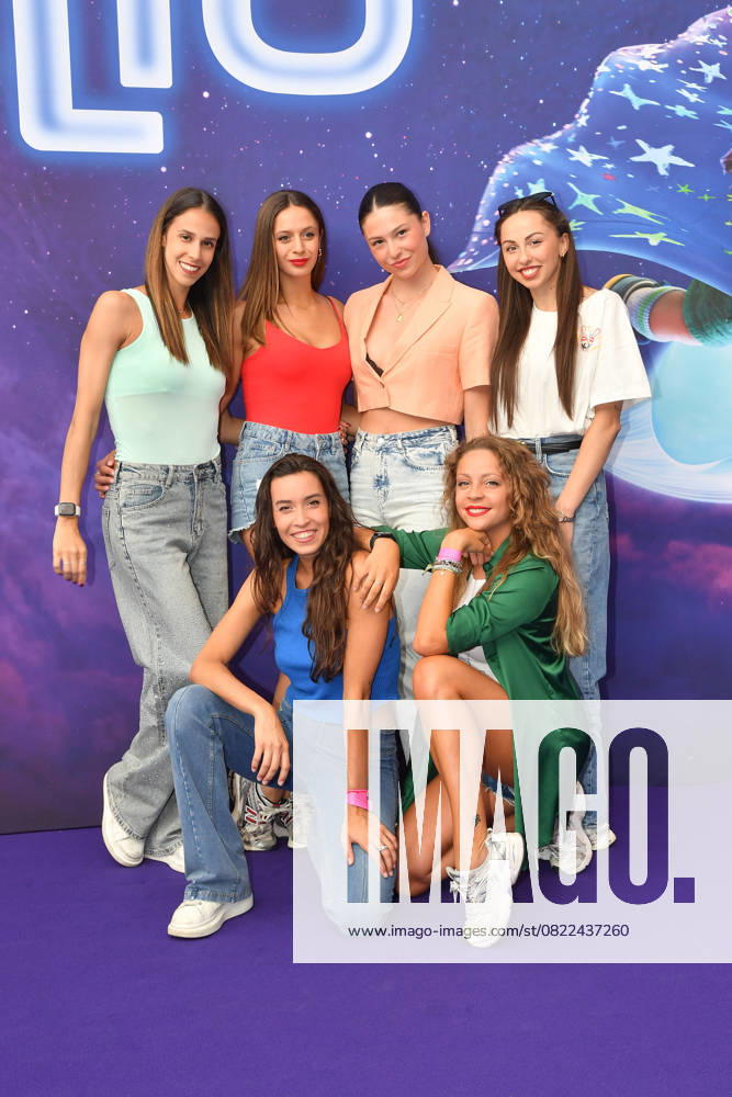 Rome, Italy: Rome, The Space Cinema Moderno Premiere of the Disney and Pixar Film Elio , In the photo: The Rhythmic Gymnastics National Team Le Farfalle Rome Italy - ZUMAp169 20250617_zea_p169_713