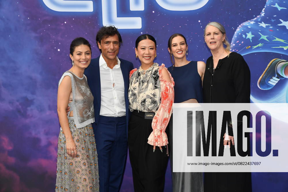 Rome, Italy: Rome, The Space Cinema Moderno Premiere of the Disney and Pixar Film Elio , Pictured: Alessandra Mastronardi, Adriano Giannini, Domee Shi, Madeline Sharafian and Mary Alice Drumm Rome Italy - ZUMAp169 20250617_zea_p169_792