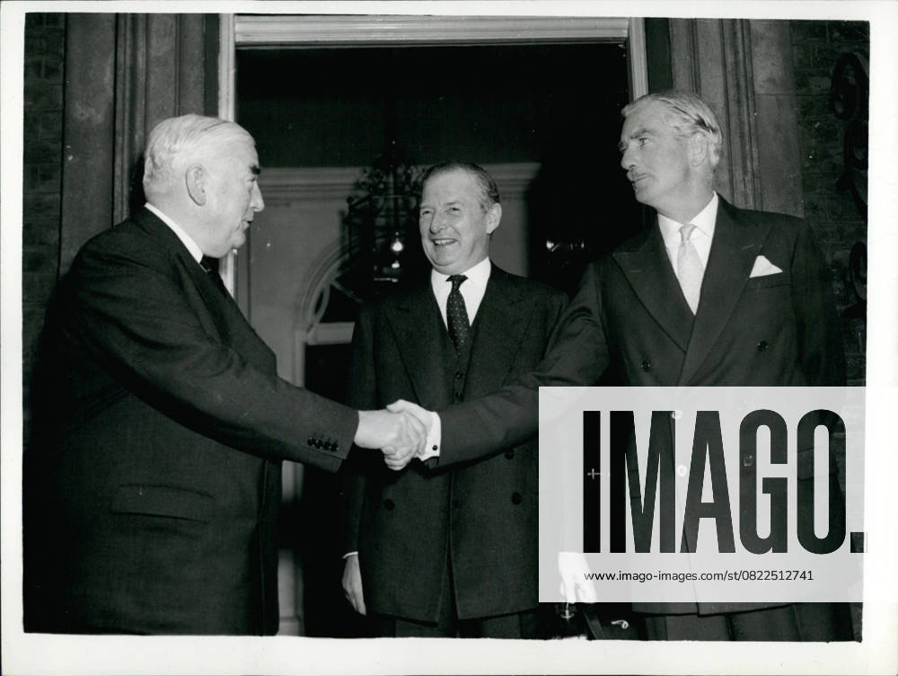 United Kingdom Ireland 8 August 1956 – Suez crisis Prime Minister meets itself in Downing Street No 10 Mr Mezies, Selwyn Lloyd and Sir Anthony Eden the Prime Minister held Today Tomorrow a Meeting in Downing Street No 10 from, to the some the main Del