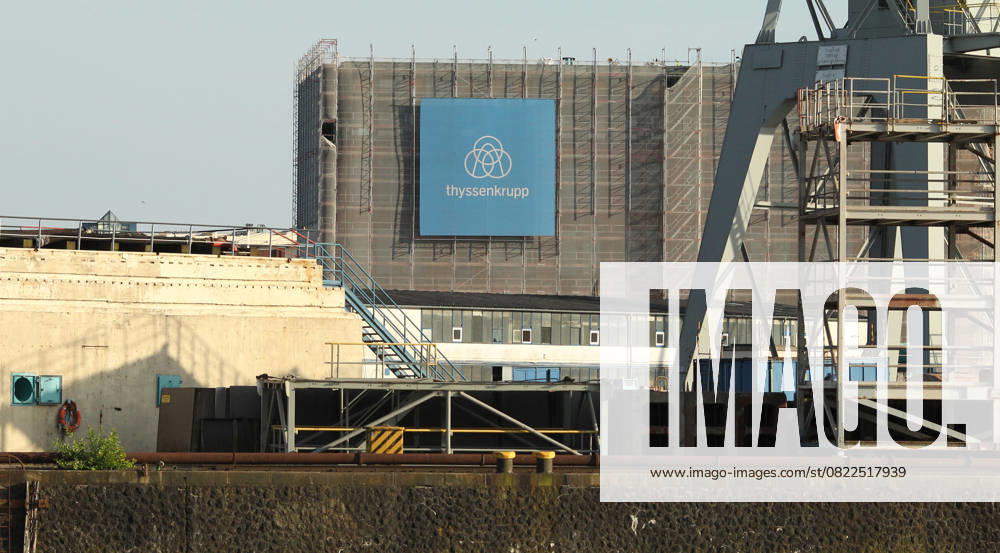 Headquarters of Thyssenkrupp Marine Systems for the design and engineering of naval surface vessels on the premises of Blohm Voss B V Co KG Steinwerder Hamburg