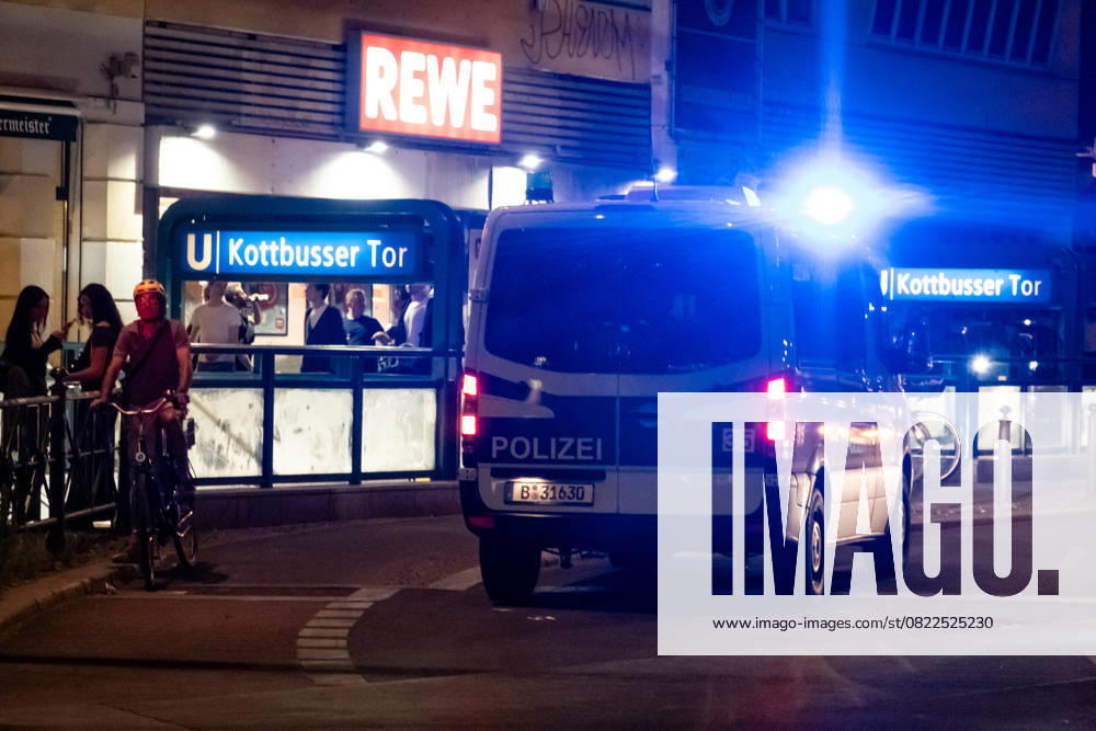 Police car at Kottbusser Tor in Berlin on June 19, 2025 Kottbusser Tor in Berlin