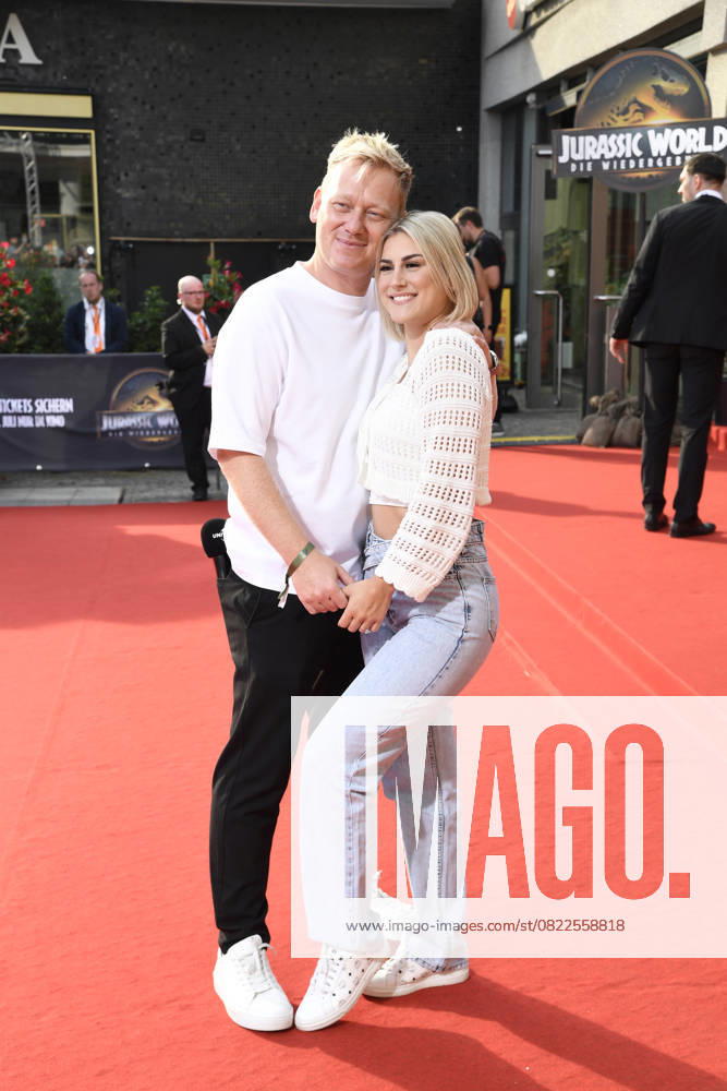Jens Knossalla and Lia Mitrou at the premiere of JURASSIC WORLD DIE WIEDERGEBURT at the ZOO Palast in Berlin on 18 06 2025